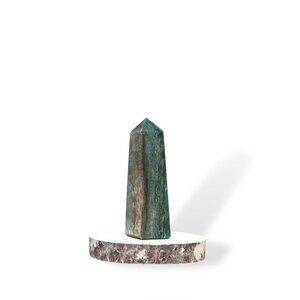 Nephrite Jade Small Obelisks Green Luck Crystal Point Tower Polished Gemstone